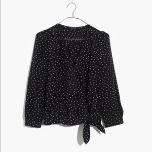 Madewell NWOT Silk Wrap Top